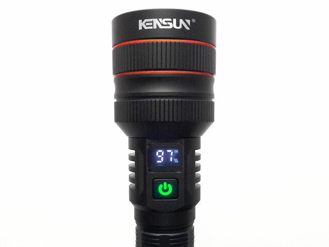 Latarka taktyczna Kensun KS008 Orange z LCD (aluminiowa)