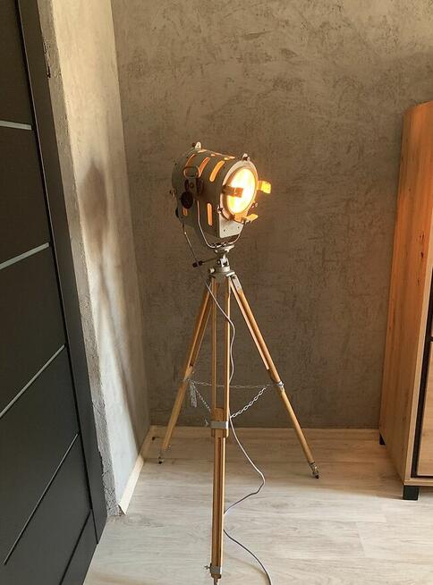 Lampa teatralna PRL Vintage loft podłogowa
