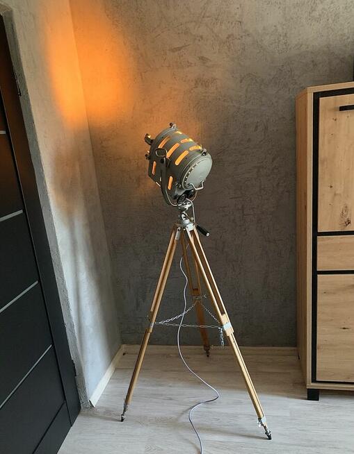 Lampa teatralna PRL Vintage loft podłogowa