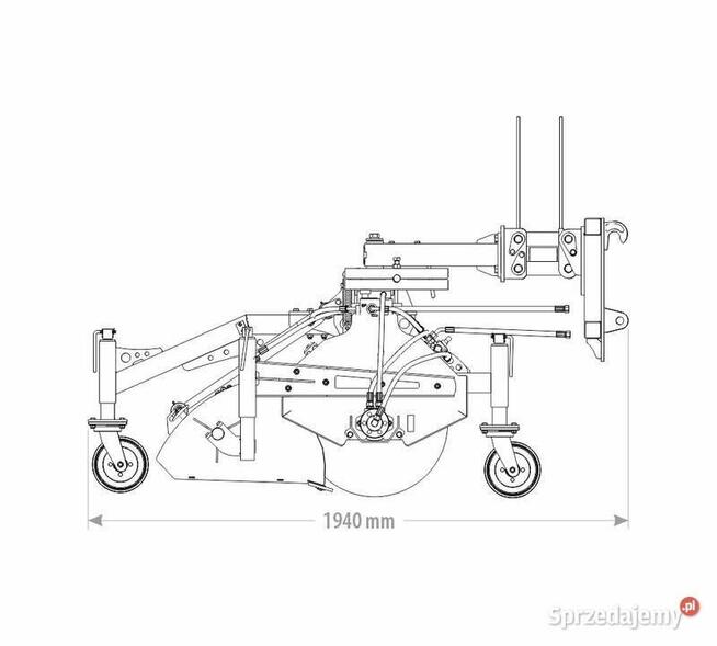 ZAMIATARKA MINI TANK 120 150 cm ładowarka wózek