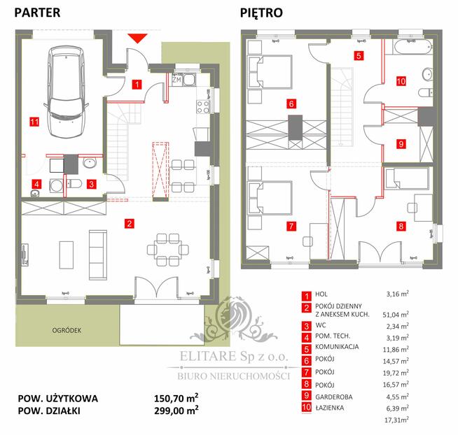 Duży dom szereg SKRAJNY o pow.150,7m2 na działce 299m2, Kąty Wrocławskie