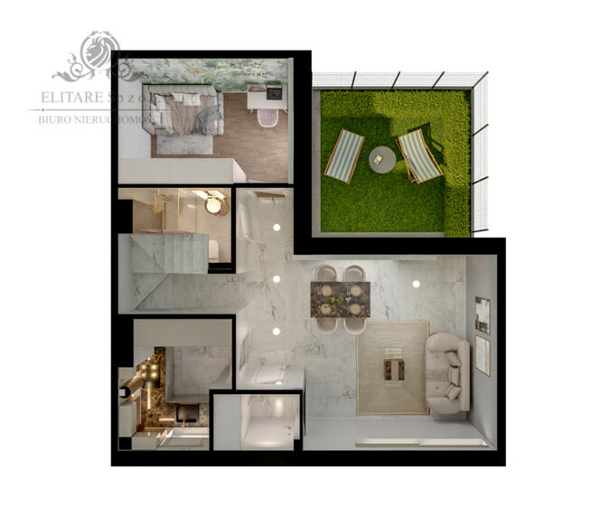 Mieszkanie Atrialne 82,50m2+ogr.17m2+ taras22,1m2+mp/ Jagodno