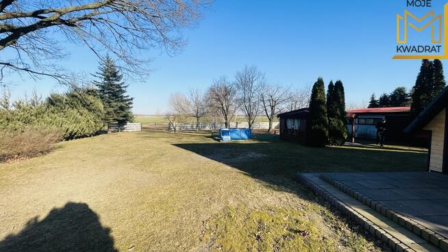 Domek z drewna na działce 1,08 hektara ze stawem !