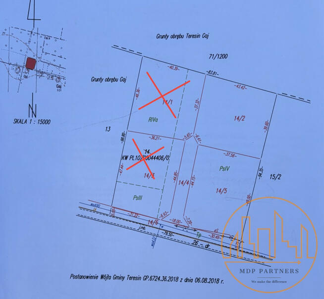 Działka inwestycyjna Gaj gm. Teresin,