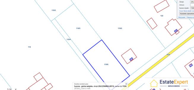 Działka budowlana w Zaleziance gm. łaczna