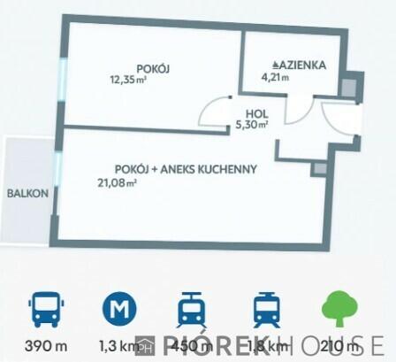 2-pokojowe mieszkanie na Woli