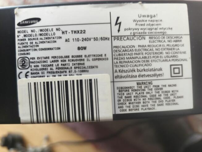 Sprzedam używane kino domowe Samsung typ HT THX 22