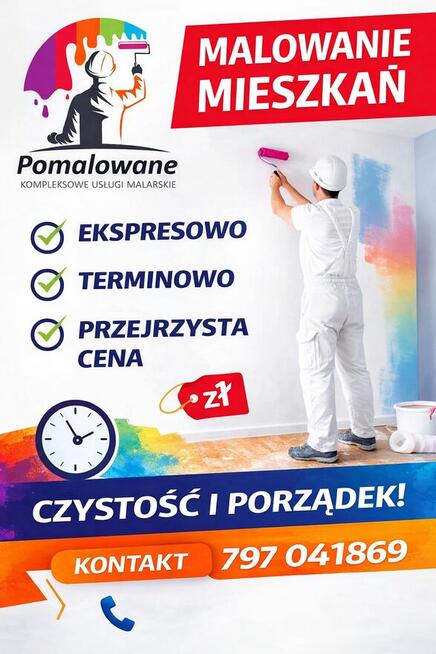 Szybkie malowanie mieszkań. Termin w 48h. Ekspresowo i tanio
