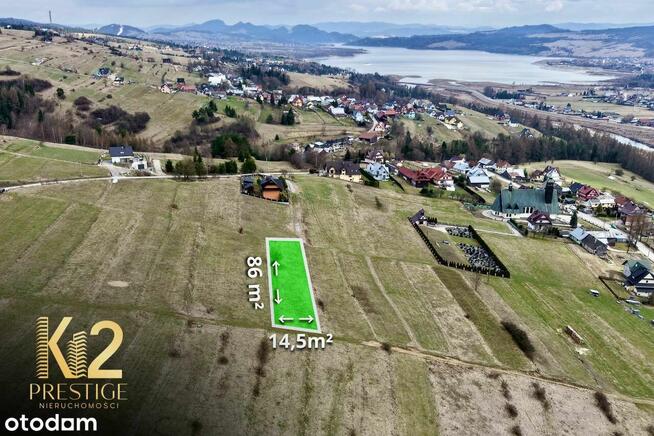 DZIAŁKA Z WIDOKIEM NA TATRY I JEZIORO CZORSZTYŃSKIE