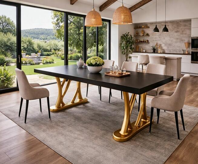 Nogi do stołu złote luksusowe premium