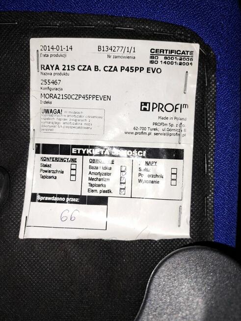 Fotel obrotowy b.d. stanie Profim Raya 21S