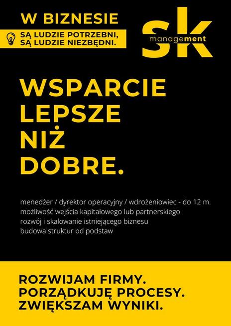 DOŚWIADCZONY MENADŻER DO ZADAŃ SPECJALNYCH