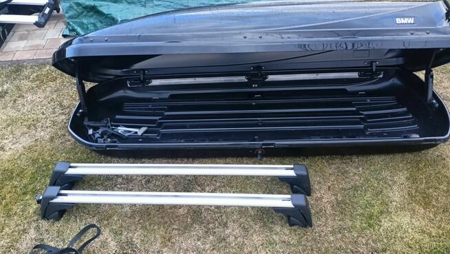 Box dachowy czarny BMW 320 NF + belki F11 st.bdb