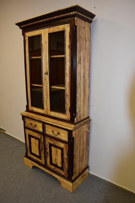 witryna - kredens z drewna - jak nowy