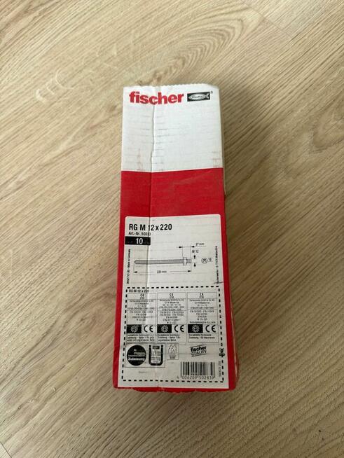 Kotwy gwintowane Fischer RG M 12x220 komplet 10 szt