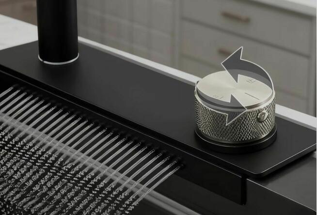 Luksusowy zlewozmywak z wodospadem i myjką szklanek