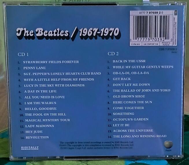 2CD THE BEATLES - 1967/1970 (Blue). Rock UK.