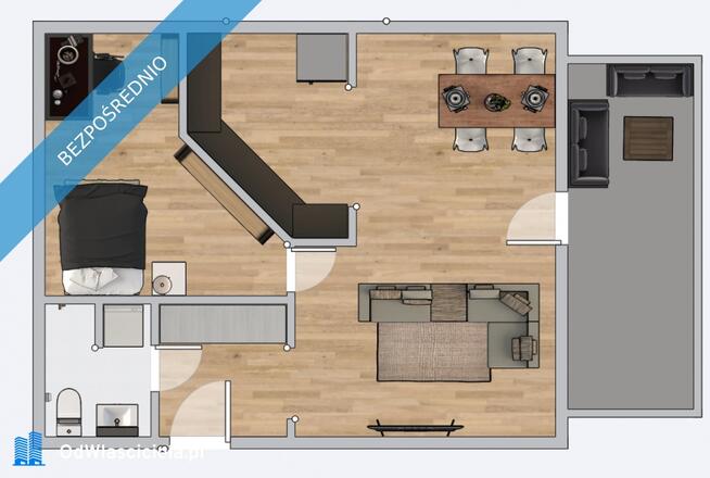 Przestronne 2 pokoje 49 m² | Balkon | Garaż | W pełni wyposażone