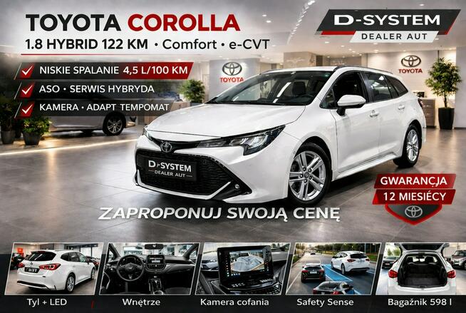 Toyota Corolla 21-22 Salon Polska 1.8 HYBRID 1wł z Pakietem TECH Bezwypadkowy ASO PL