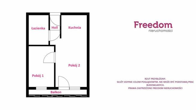 Mieszkanie 2-pokojowe z balkonem | 40 m² | Ząbki