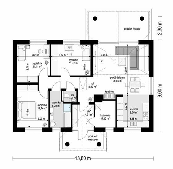 Dom jednorodzinny wolnostojący | 4 pokoje | Kiełpin