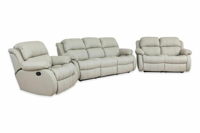 Nowoczesny komplet Reglainer 311, skóra naturalna, funkcje