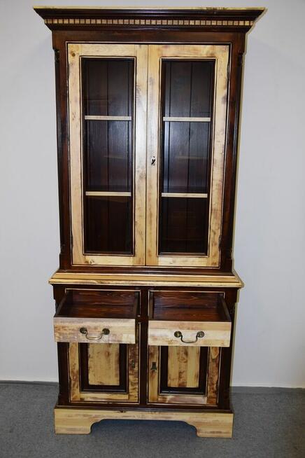 witryna - kredens z drewna - jak nowy