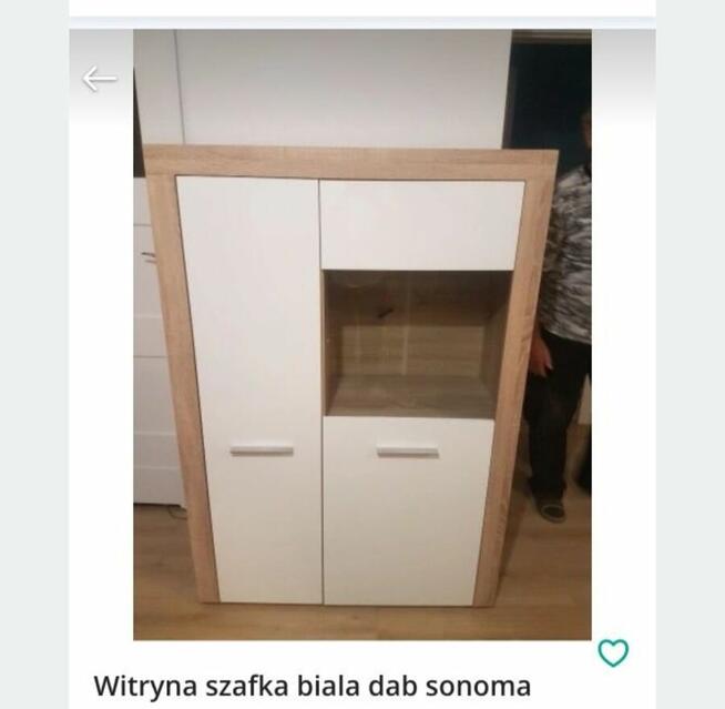 Szafka witryna biało sonoma