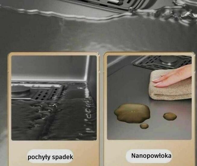 Luksusowy zlewozmywak z wodospadem i myjką szklanek