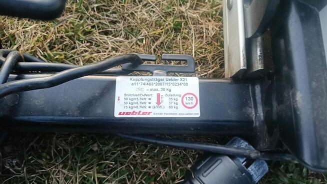 Bagażnik hak Uebler X21 60kg 13pin 2 rowery st.bdb