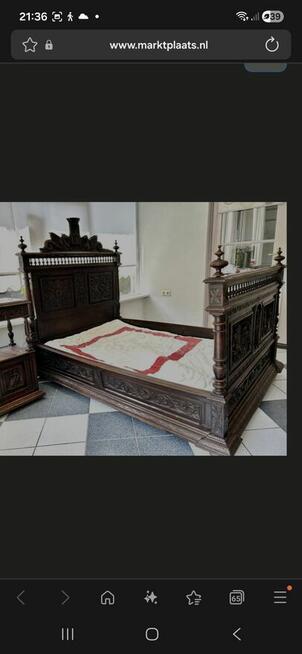 Piękne antyczne bretońskie meble szafa, komoda, łózko