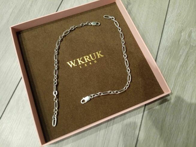 Dwie bransoletki srebrne, 925 i łancuszek z Freedom