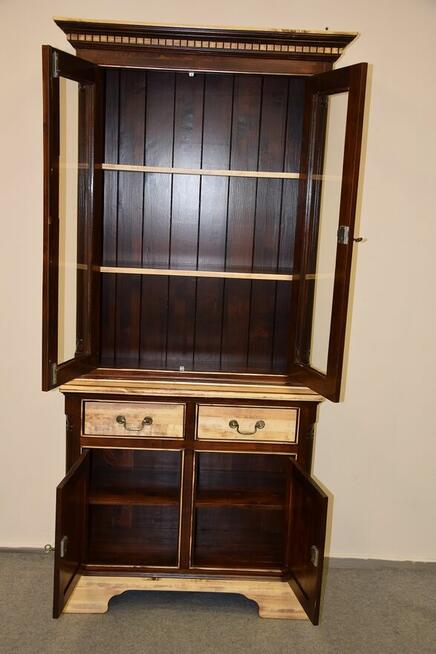 witryna - kredens z drewna - jak nowy