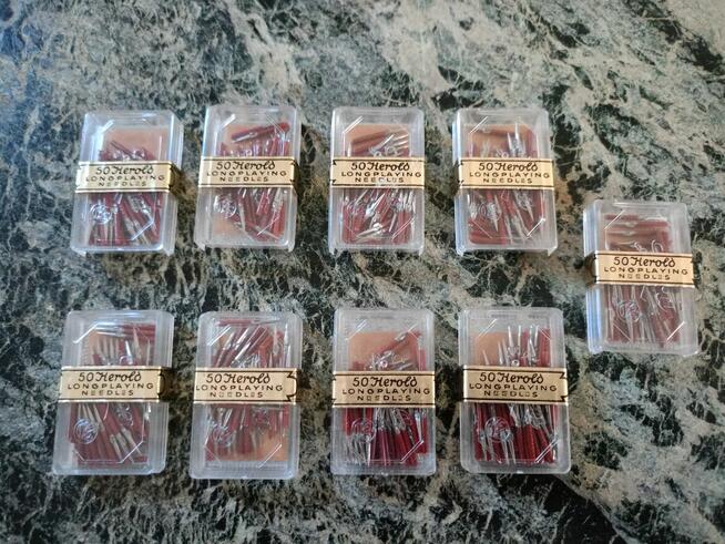 Zabytkowe Igły do Patefonu HEROLD Longplaying Needles 450szt