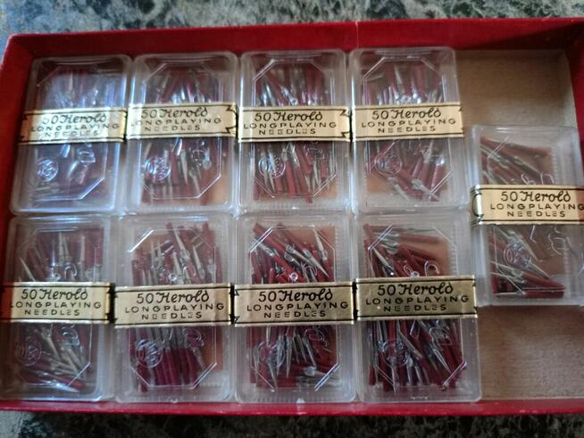 Zabytkowe Igły do Patefonu HEROLD Longplaying Needles 450szt