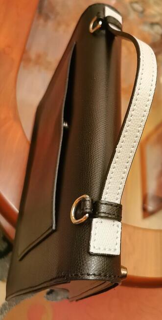 Śliczna kobieca torebka skórzana z haftem w kwiaty VENEZIA