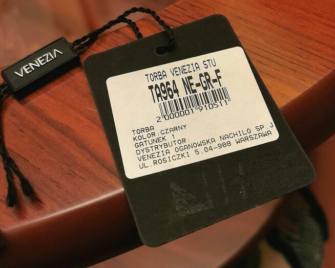 Śliczna kobieca torebka skórzana z haftem w kwiaty VENEZIA