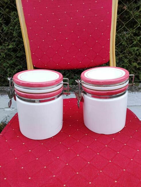 Pojemnik Kuchenny Porcelanowy Porcelany na Sól Cukier Słoik