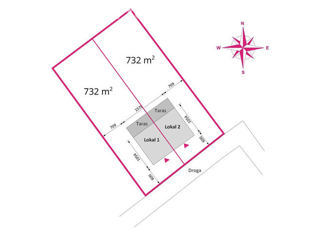 DZIAŁKA 732 m² Dom 118 m² (bliźniak) Żółwin