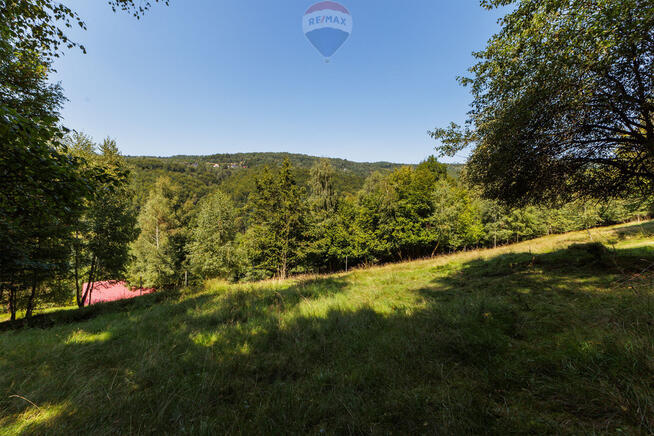 Działka z widokiem na góry Międzybrodzie Żywieckie