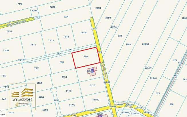 Działka budowlana Kalinówka gm. Głusk,