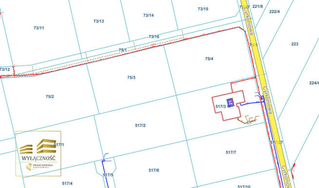 Działka budowlana Kalinówka gm. Głusk,