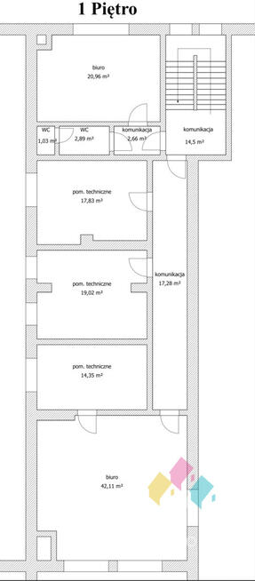 Piętro w biurowcu, 138 m2, po remoncie