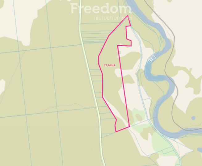 Działka/17 HA/Włodawa/Sobibór/Rzeka Bug