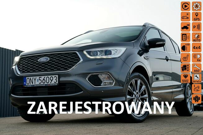 Ford Kuga VIGNALE el.klapa KAMERA nawi SKÓRA sam parkuje 4X4 BIXENON-LED chromy
