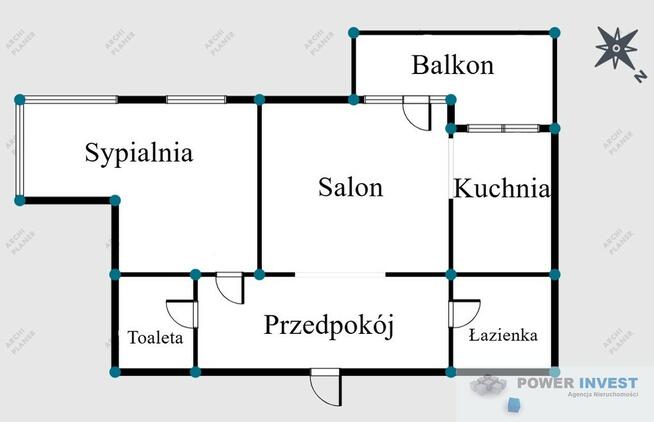Przestronne 2-pokojowe mieszkanie z balkonem