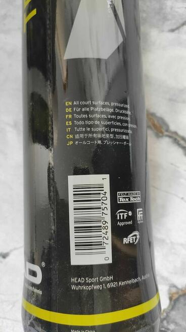 Piłki tenisowe, do tenisa Head Team oraz inne, 6 zestawów