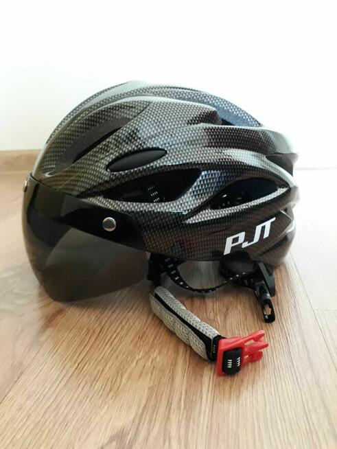 Kask rowerowy z szybką męski damski nowy
