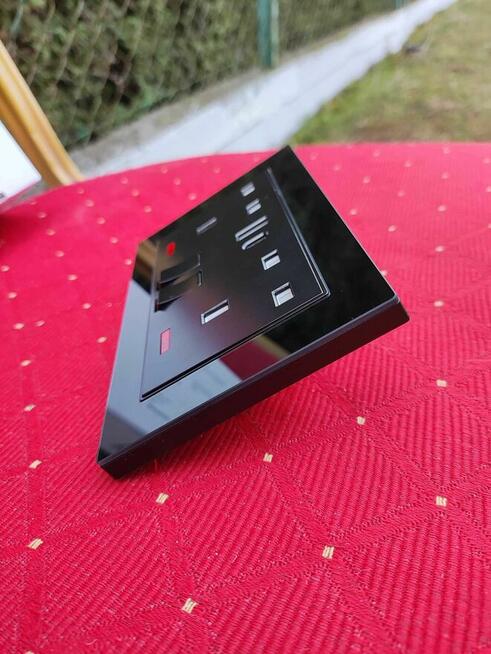 Gniazdo Elektryczne Gniazdko natynkowe Podwójne Czarne USB C