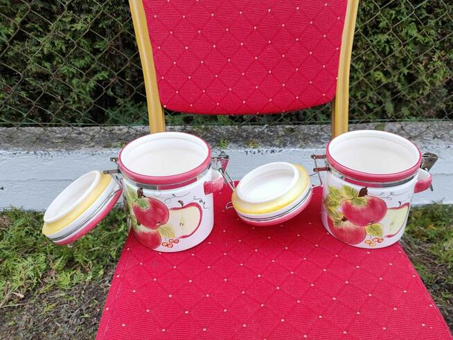 Pojemnik Kuchenny Porcelanowy Porcelany na Sól Cukier Słoik